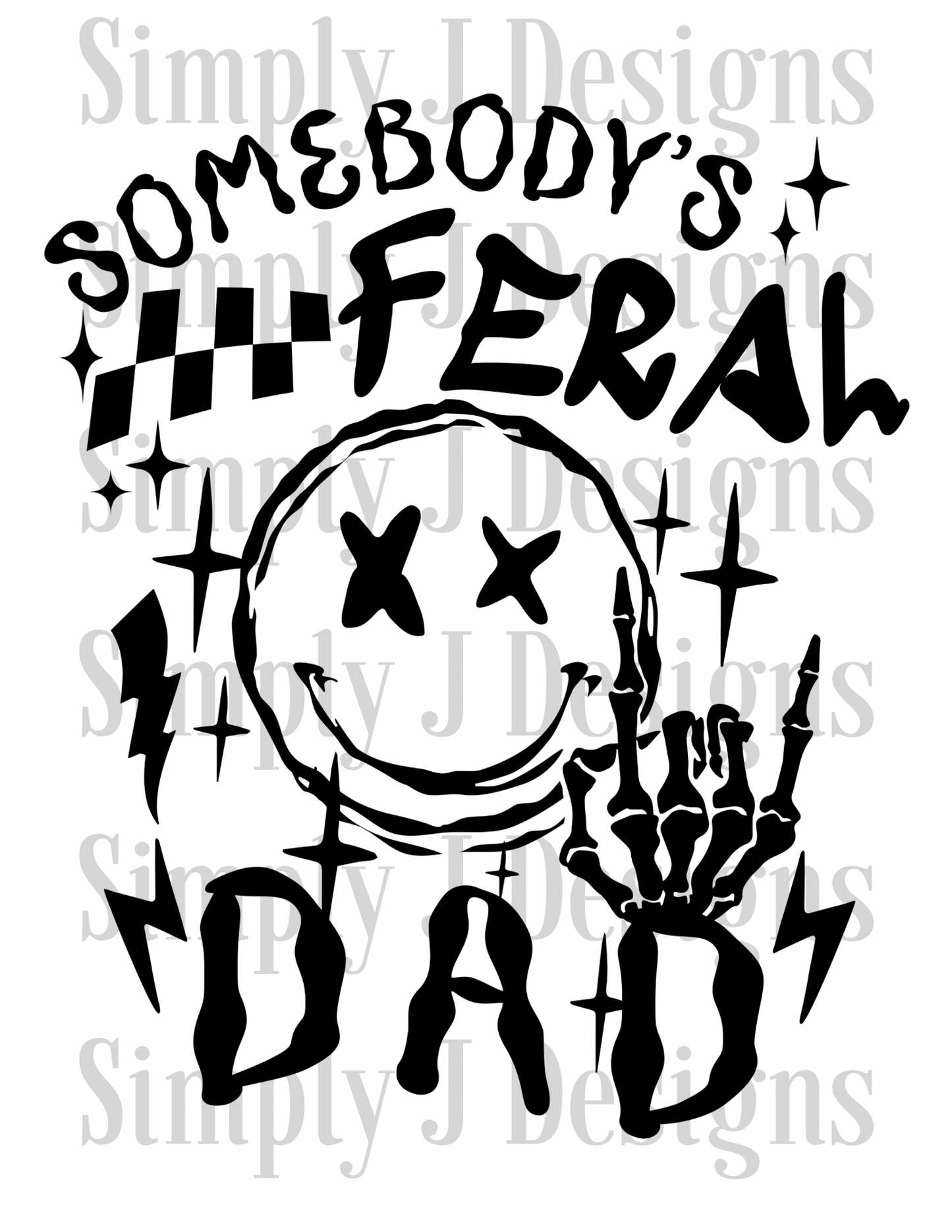 Single DTF Print - F100 (black distressed)