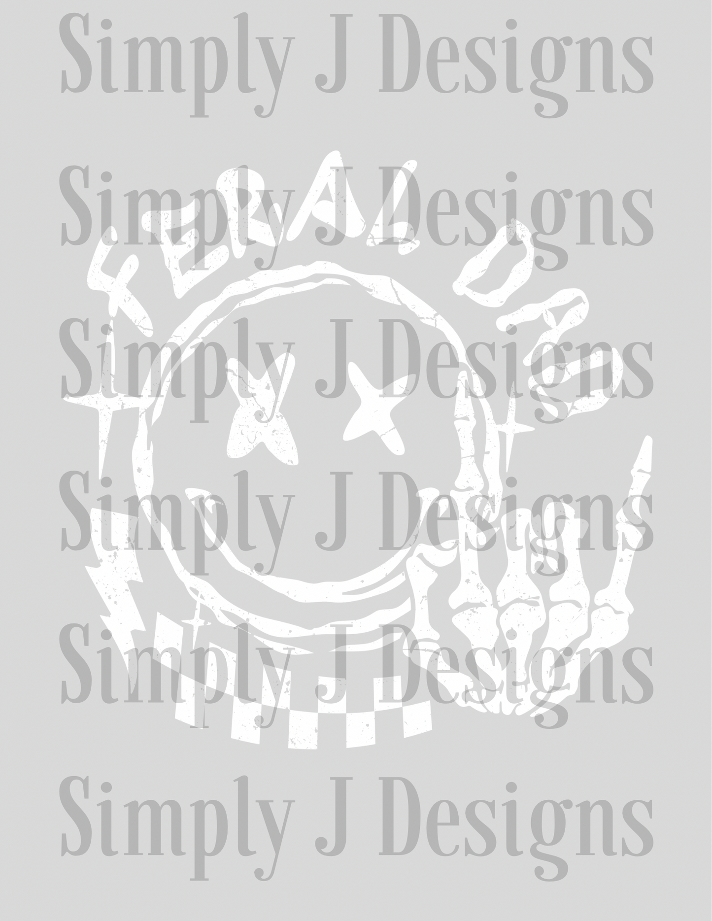 Single DTF Print - F105 (white distressed)