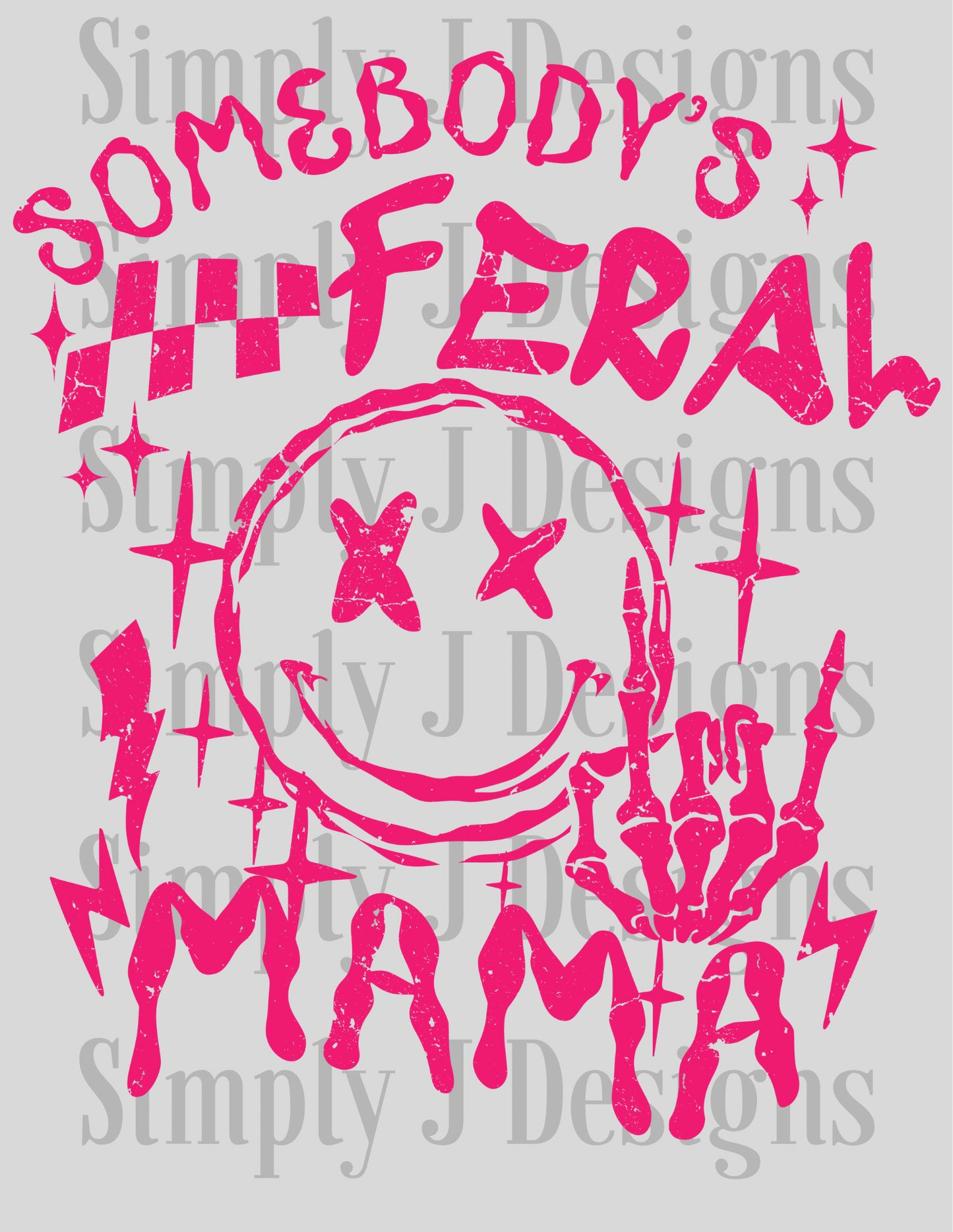 Single DTF Print - F113 (pink distressed)