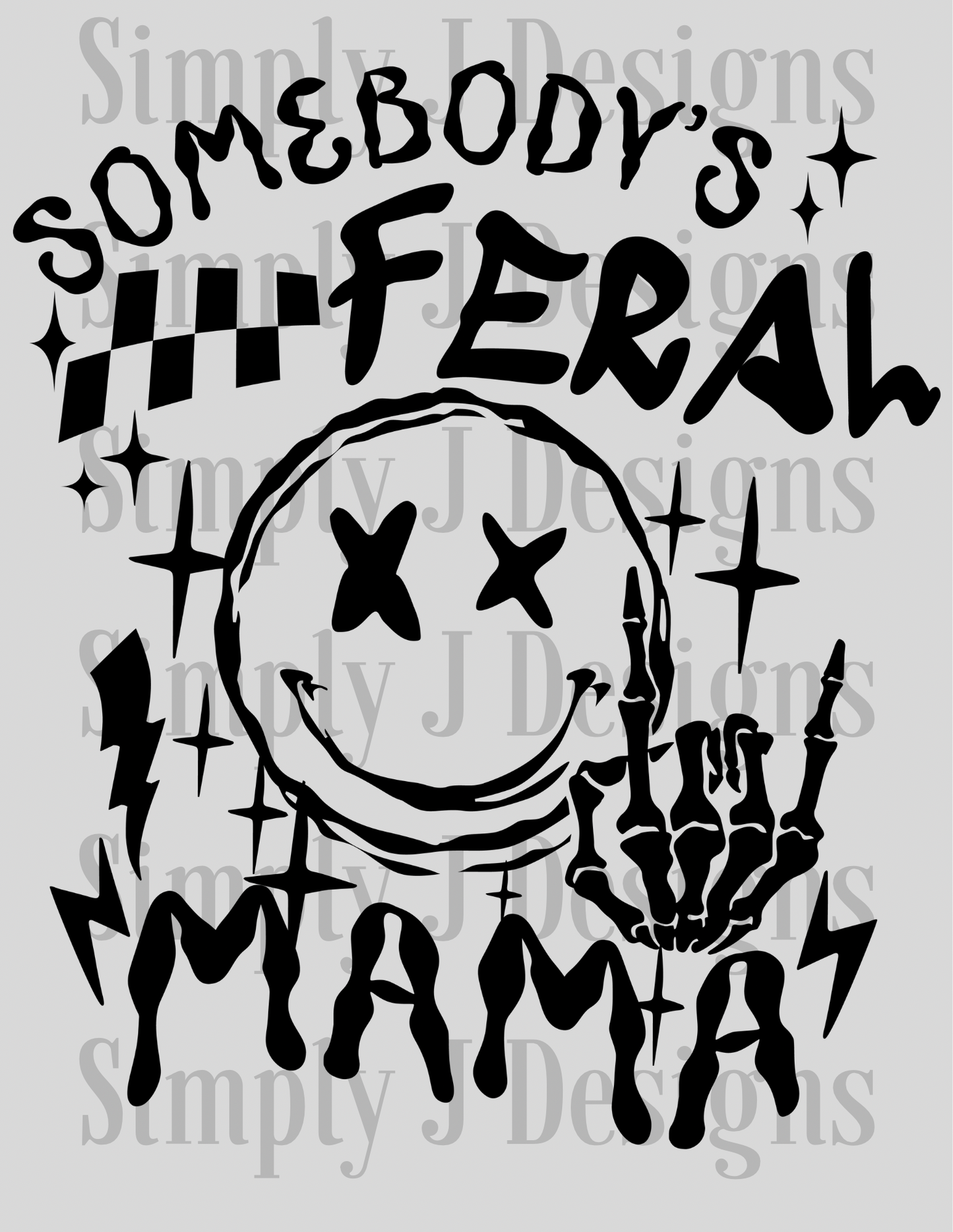 Single DTF Print - F110 (black distressed)