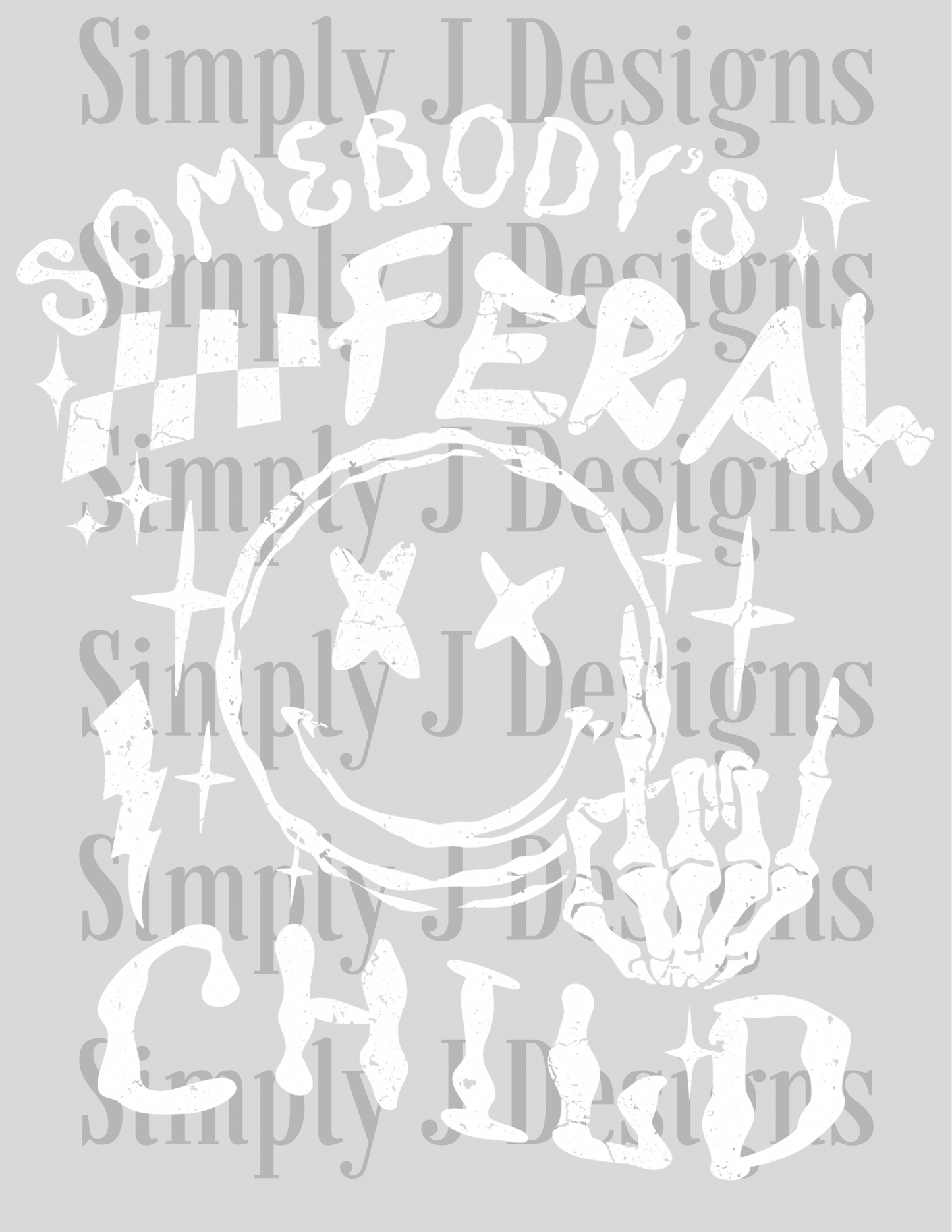 Single DTF Print - F109 (white distressed)