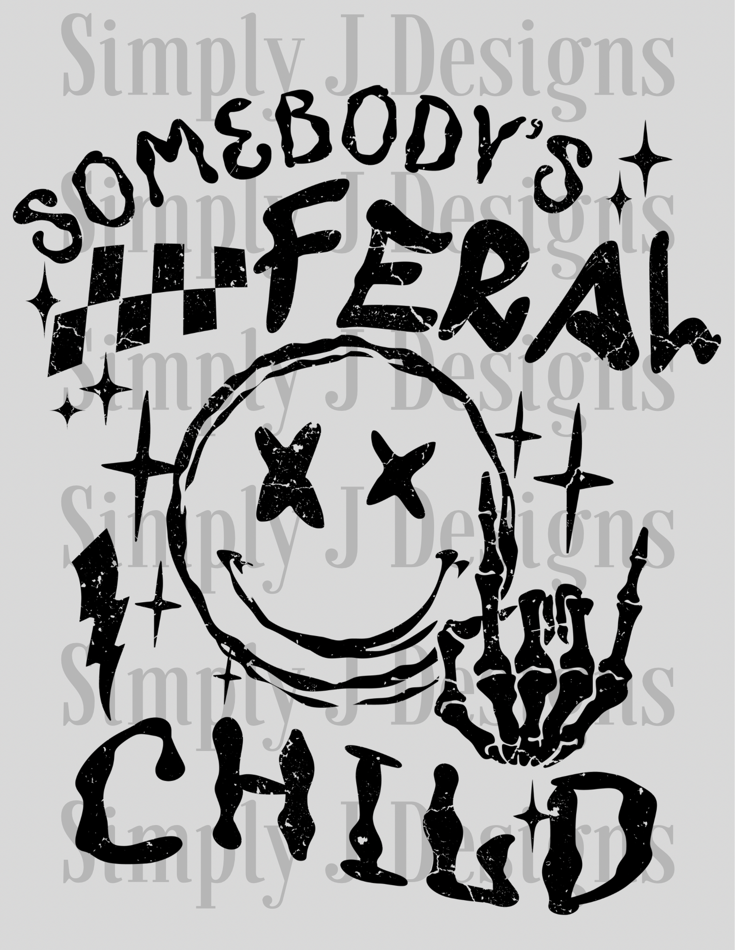 Single DTF Print - F114 (black distressed)