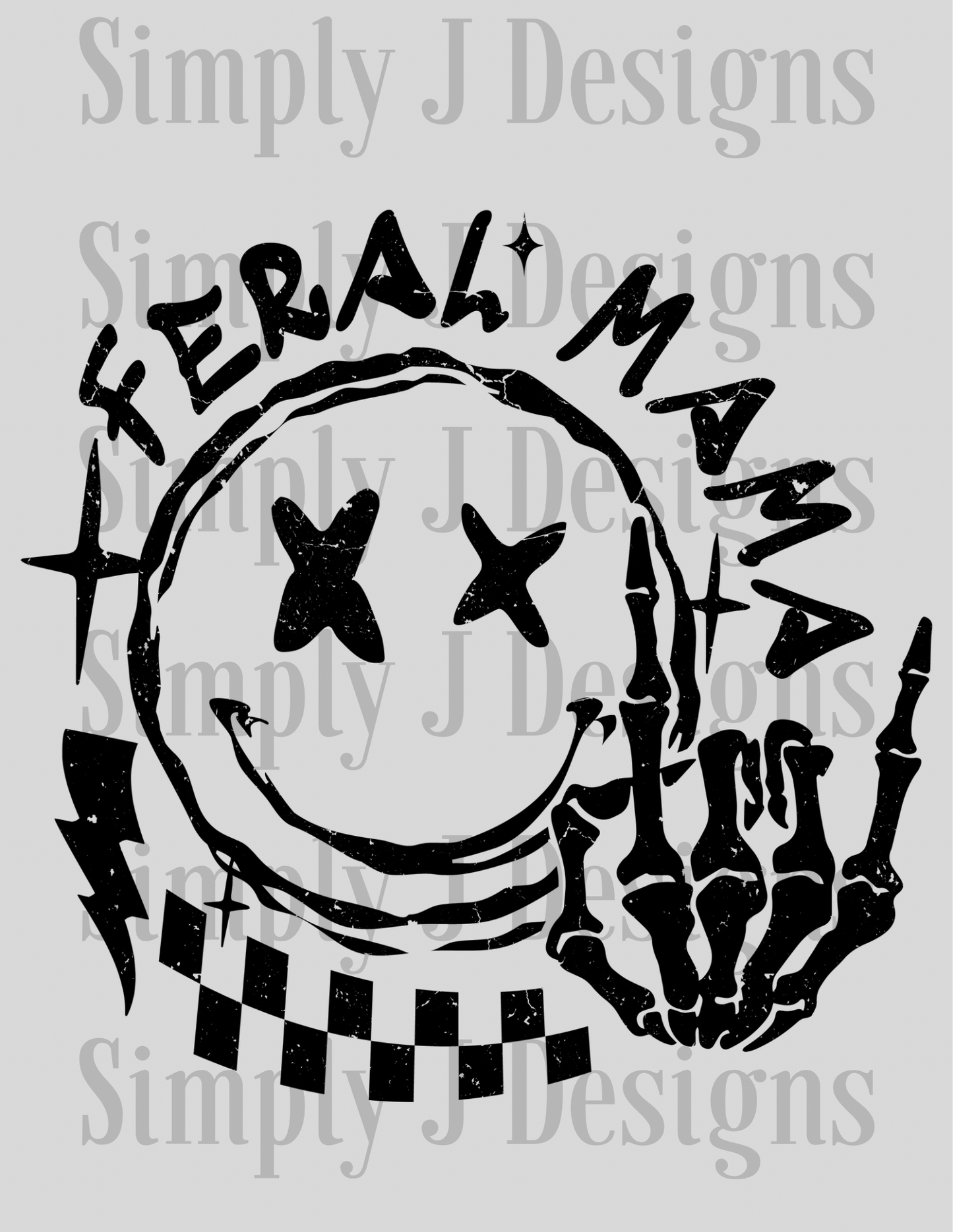 Single DTF Print - F111 (black distressed)