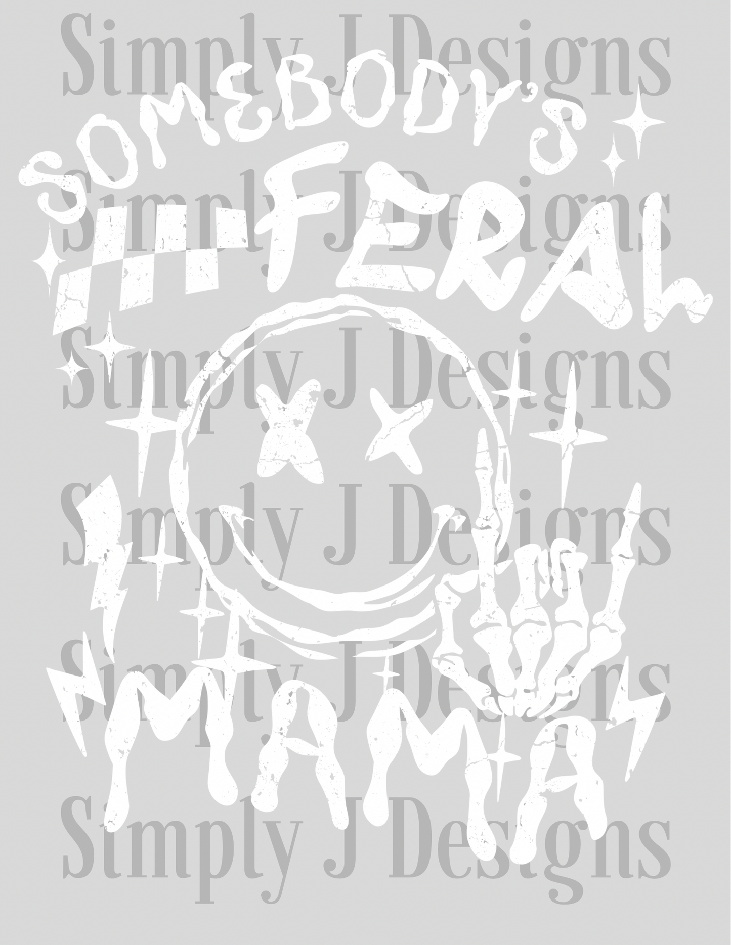 Single DTF Print - F107 (white distressed)